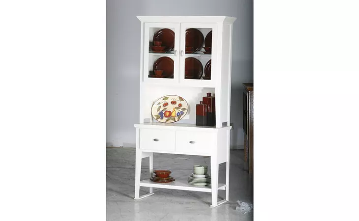 44338  40 DINING BUFFET, 2 DRAWERS, 1 FIXED SHELF ON BOTTOM FOR OPEN STORAGE, STRAIGHT LEG BASE*GLASS*NG*FINSISH*BK, CC, CO, CM, CR, EC, GO, HG, IV, SW, UN, WH