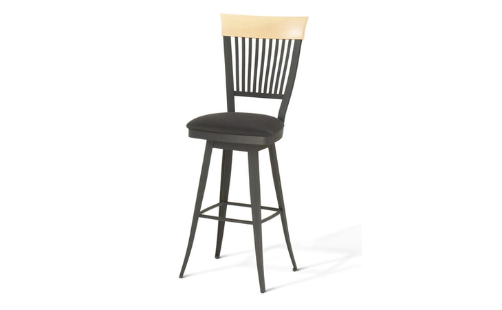 41419-26D Annabelle SWIVEL STOOL COUNTER HEIGHT ANNABELLE DISTRESSED SOLID WOOD SEAT AND ACCENT WITH METAL BACKREST