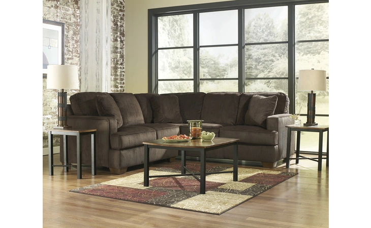 1280256  RAF LOVESEAT-SECTIONALS-ATMORE - CHOCOLATE