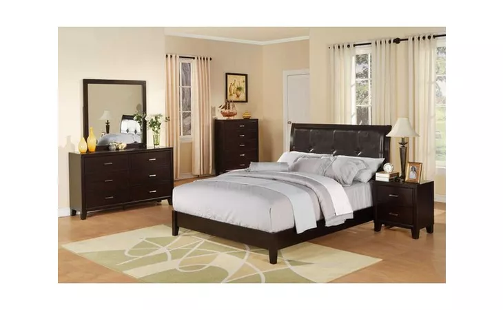 C9182-FXA17HBFB  DOUBLE HEADBOARD&FOOTBOARD DK WALNUT