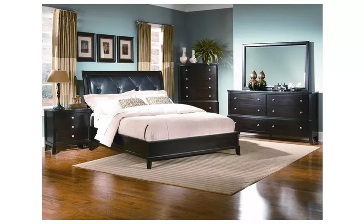 C7185A-QUO QUEEN PU K D HDBD ESPRESSO LIFESTYLE  C7185A-QUO