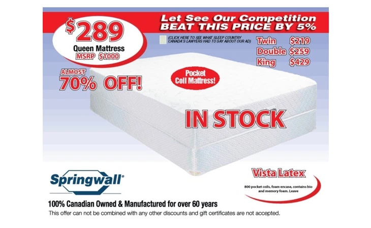 CP0188035  CLEARANCE KING BOXSPRING