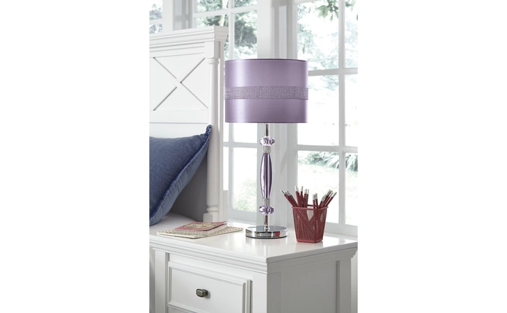 Nyssa METAL TABLE LAMP (1/CN) ASHLEY Purple L801524
