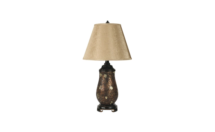 L436504 GAYLE USE KEY 2603 GLASS TABLE LAMP (2 CN)-LAMPS-GAYLE