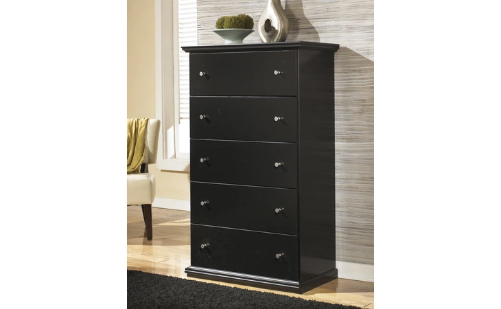 Maribel FIVE DRAWER CHEST ASHLEY Black B138-46
