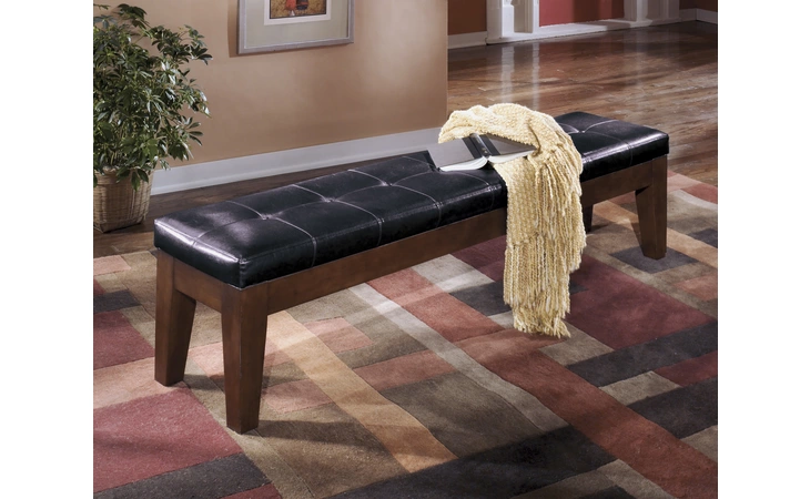 LARCHMONT - BURNISHED DARK BROWN EXTRA LARGE UPH DRM BENCH ASHLEY Larchmont D442-09