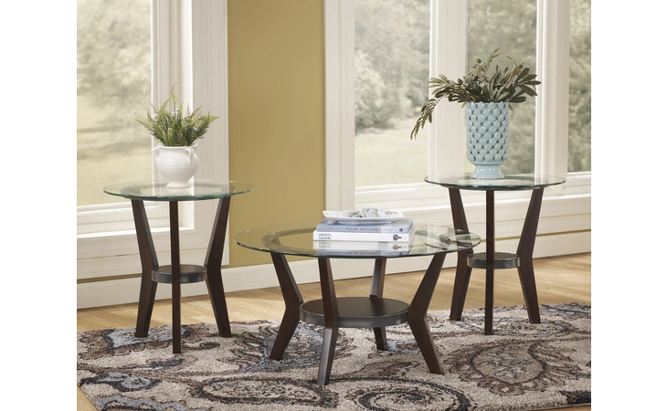 Fantell OCCASIONAL TABLE SET (3/CN) ASHLEY Dark Brown T210-13