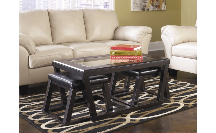 Kelton COCKTAIL TBL W/2 STOOLS (3/CN) ASHLEY FURNITURE Espresso T592-1