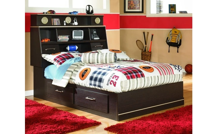 FULL BOOKCASE HEADBOARD-YOUTH BEDROOM-I-ZONE ASHLEY B151-87  B151-87