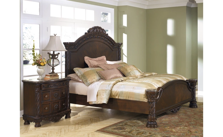 North Shore KING/CAL KING PANEL HEADBOARD ASHLEY Dark Brown B553-158