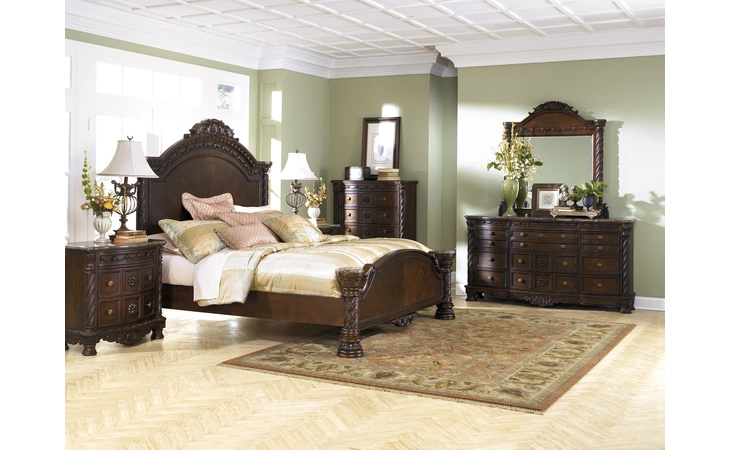 North Shore KING/CAL KING PANEL FOOTBOARD ASHLEY Dark Brown B553-256
