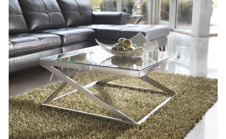 Coylin SQUARE COFFEE TABLE ASHLEY Square Cocktail Table T136-8