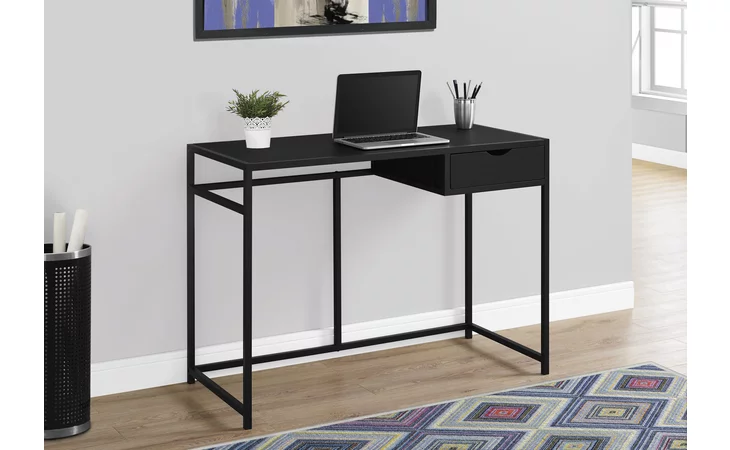 I7220 COMPUTER DESK - 42 L - BLACK - BLACK METAL MONARCH SPECIALTIES  I7220