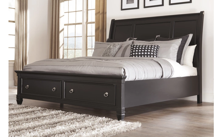 GREENSBURG - BLACK K CAL KING STORAGE FOOTBOARD ASHLEY Greensburg B671-76