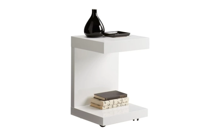  BACHELOR END TABLE - HIGH GLOSS WHITE SUNPAN FURNITURE  36556