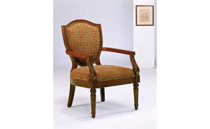 16571  HAND CRVED ACCENT CHAIR.