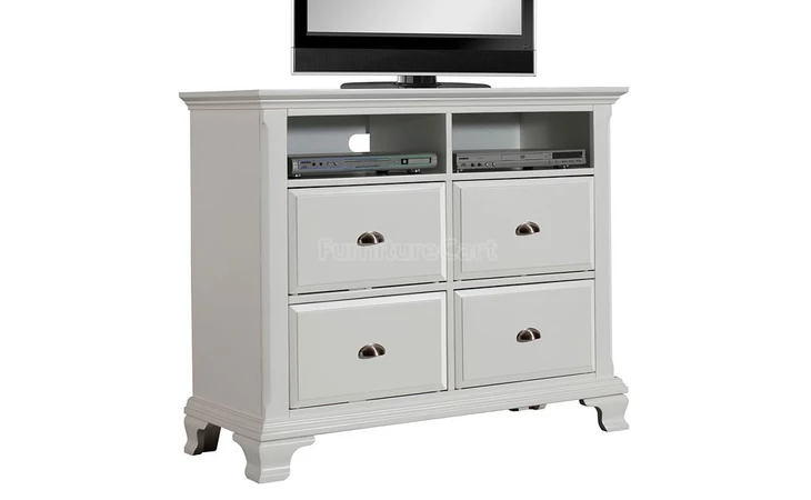 20012-MC MEDIA CHEST WHITE WORLD IMPORTS  20012-MC