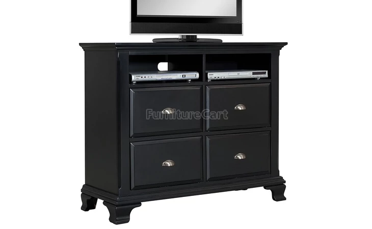 20016-MC  MEDIA CHEST BLACK