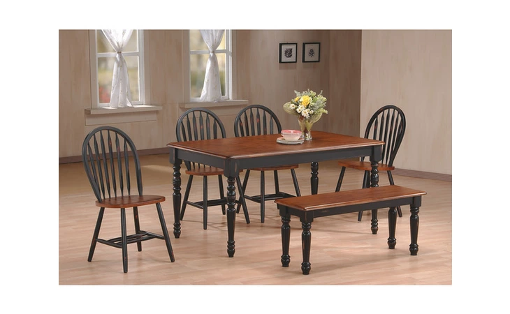 9547  BENCH. ANTIQUE BLACK & CHERRY