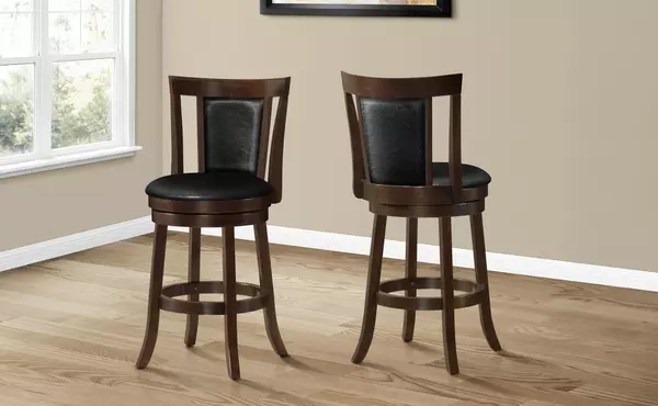 I1288 BARSTOOL - 2PCS - 39 H - SWIVEL - ESPRESSO COUNTER HGT MONARCH SPECIALTIES  I1288