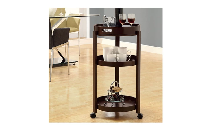 I3344  HOME BAR - CAPPUCCINO CART WITH A SERVING TRAY ON CASTORS