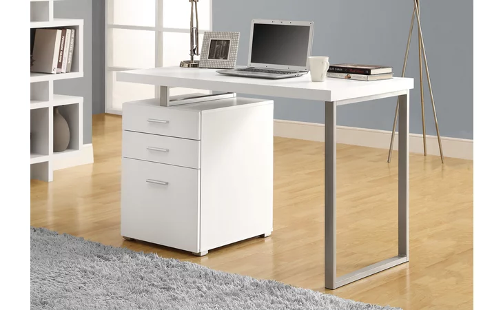 I7027 COMPUTER DESK - 48 L - WHITE LEFT OR RIGHT FACING MONARCH SPECIALTIES  I7027