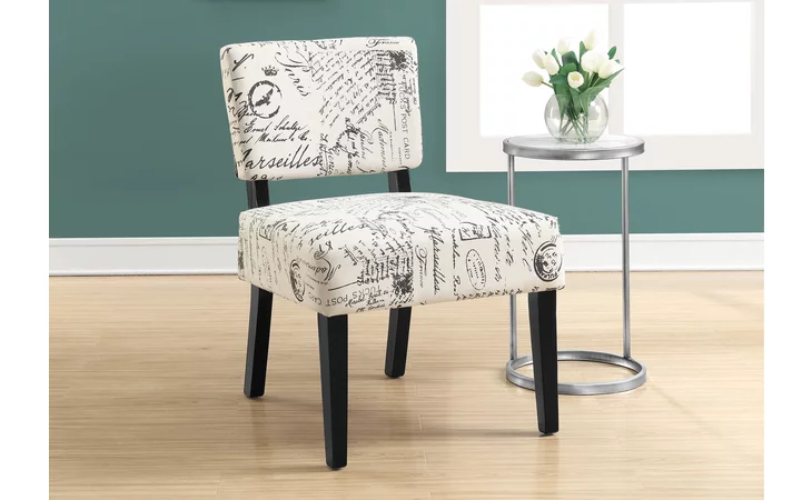 I8286 ACCENT CHAIR - VINTAGE FRENCH FABRIC MONARCH SPECIALTIES  I8286