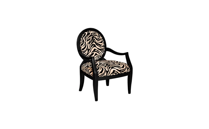 502-936  ZEBRA OVAL BACK ACCENT CHAIR