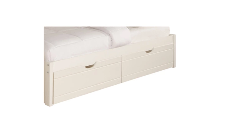 929-077  ANGELICA WHITE UNDERBED DUAL DRAWER UNIT