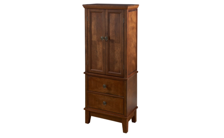 411-315  CHERRY 4 DOOR 7 DRAWER JEWELRY ARMOIRE