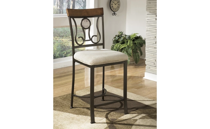 HOPSTAND - BROWN UPHOLSTERED BARSTOOL (4 CN) ASHLEY Hopstand D314-124