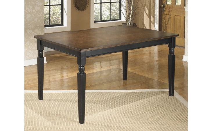 Owingsville RECTANGULAR DINING ROOM TABLE ASHLEY Black/Brown D580-25
