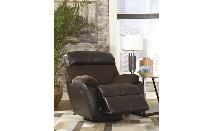 5450128 BERNEEN - COFFEE SWIVEL ROCKER RECLINER BERNEEN