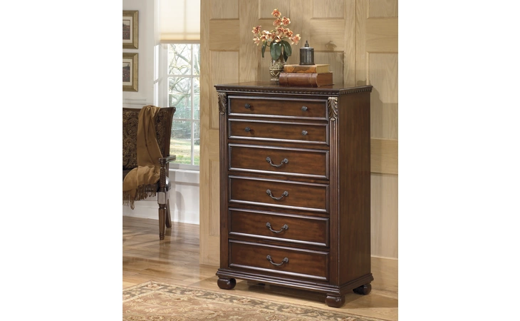 Leahlyn FIVE DRAWER CHEST ASHLEY Warm Brown B526-46