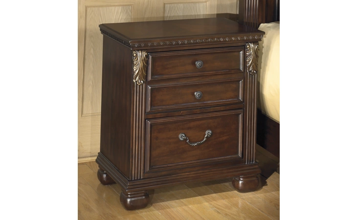 Leahlyn TWO DRAWER NIGHT STAND ASHLEY Warm Brown B526-92