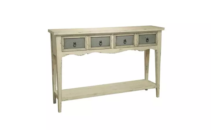 DS-641102  TWO TONE DISTRESSED CONSOLE TABLE ITEMS - DROP SHIP