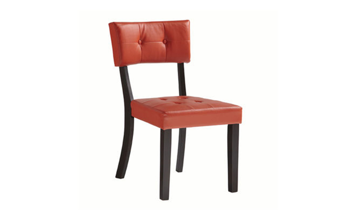 398-438  PRISM RED PU SIDE CHAIR
