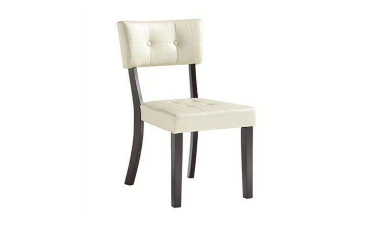 398-494  PRISM WHITE PU SIDE CHAIR