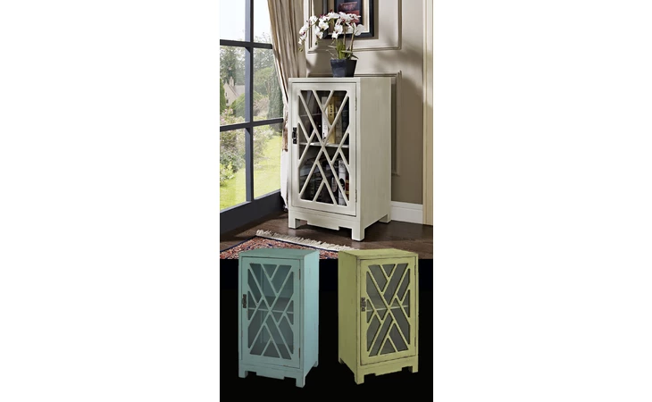 157-685 GLASS AND CHIPPENDALE SIDE TABLE - WHITE POWELL  157-685