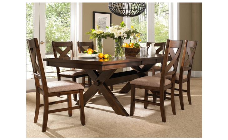 713-417M2  7-PC. KRAVEN DINING SET - (1) 713-417 DINING TABLE & (6) 713-434 SIDE CHAIRS