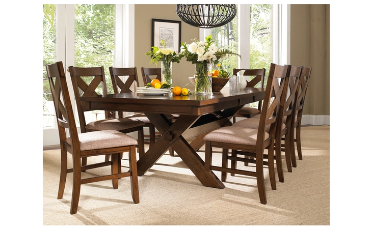 713-417M3  9-PC. KRAVEN DINING SET - (1) 713-417 DINING TABLE & (8) 713-434 SIDE CHAIRS