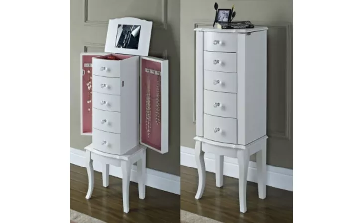 929-521 WHITE JEWELRY ARMOIRE POWELL  929-521