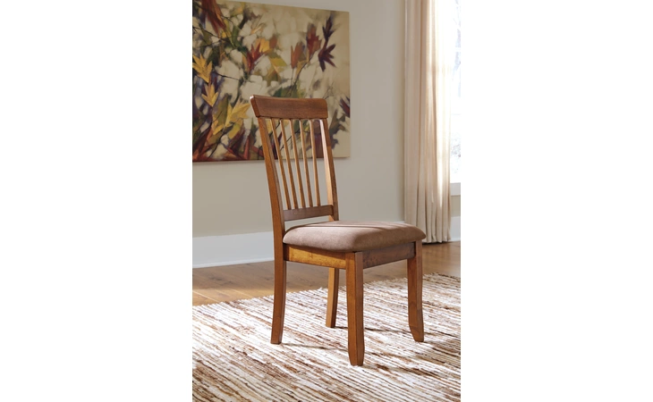 DINING UPH SIDE CHAIR (2/CN) ASHLEY Berringer Rustic Brown D199-01