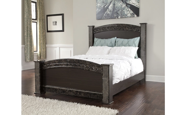 B264-64 Vachel - Dark Brown QUEEN POSTER FOOTBOARD VACHEL