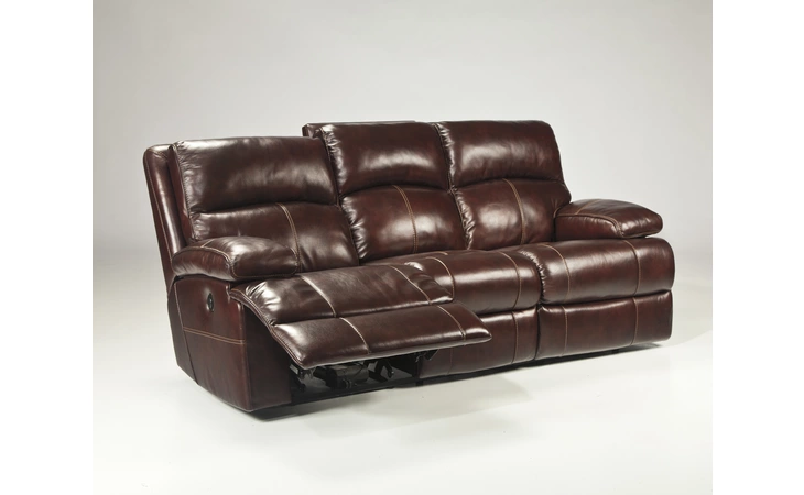 Leather RECLINING SOFA LENSAR BURGUNDY ASHLEY Lensar U9900088