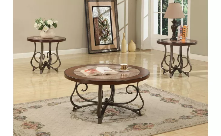 COC067-OP3-XXCH  1 COFFEE TABLE & 2 END TABLES, FINISH: CHERRY
