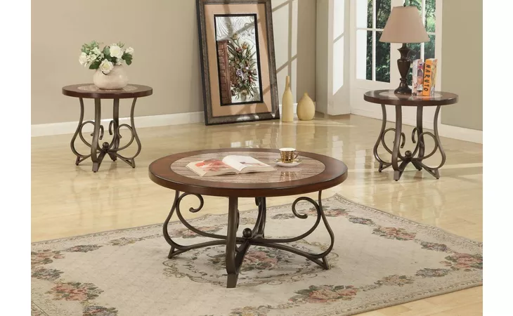 COC067-OP3-XXCH 1 COFFEE TABLE & 2 END TABLES, FINISH: CHERRY LIFESTYLE  COC067-OP3-XXCH