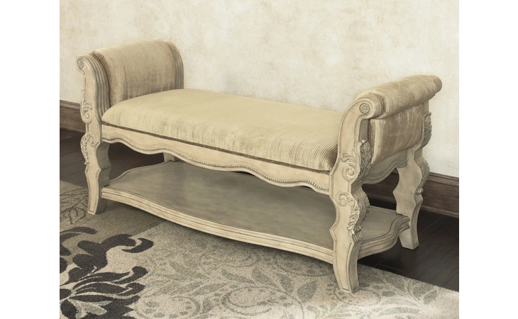 B707-09 ORTANIQUE UPHOLSTERED BENCH