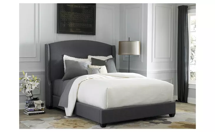 UPHOLSTERED BEDS QUEEN FOOTBOARD, RAILS & SLATS LIBERTY  150-BR23F