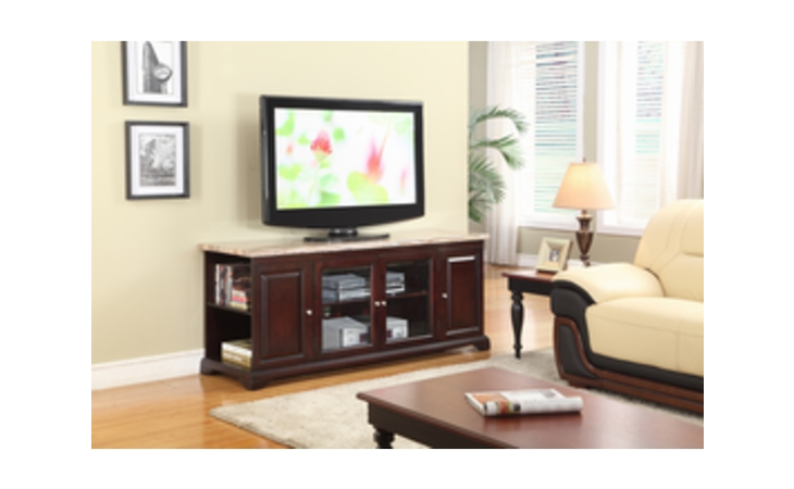 70300L TV STAND BEIGE FAUX MARBEL WORLD IMPORTS  70300L